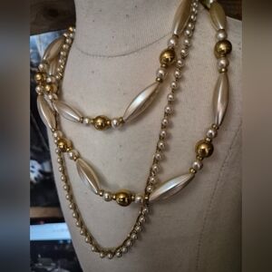 Bundle 2 Napier Gold and Pearl Necklaces